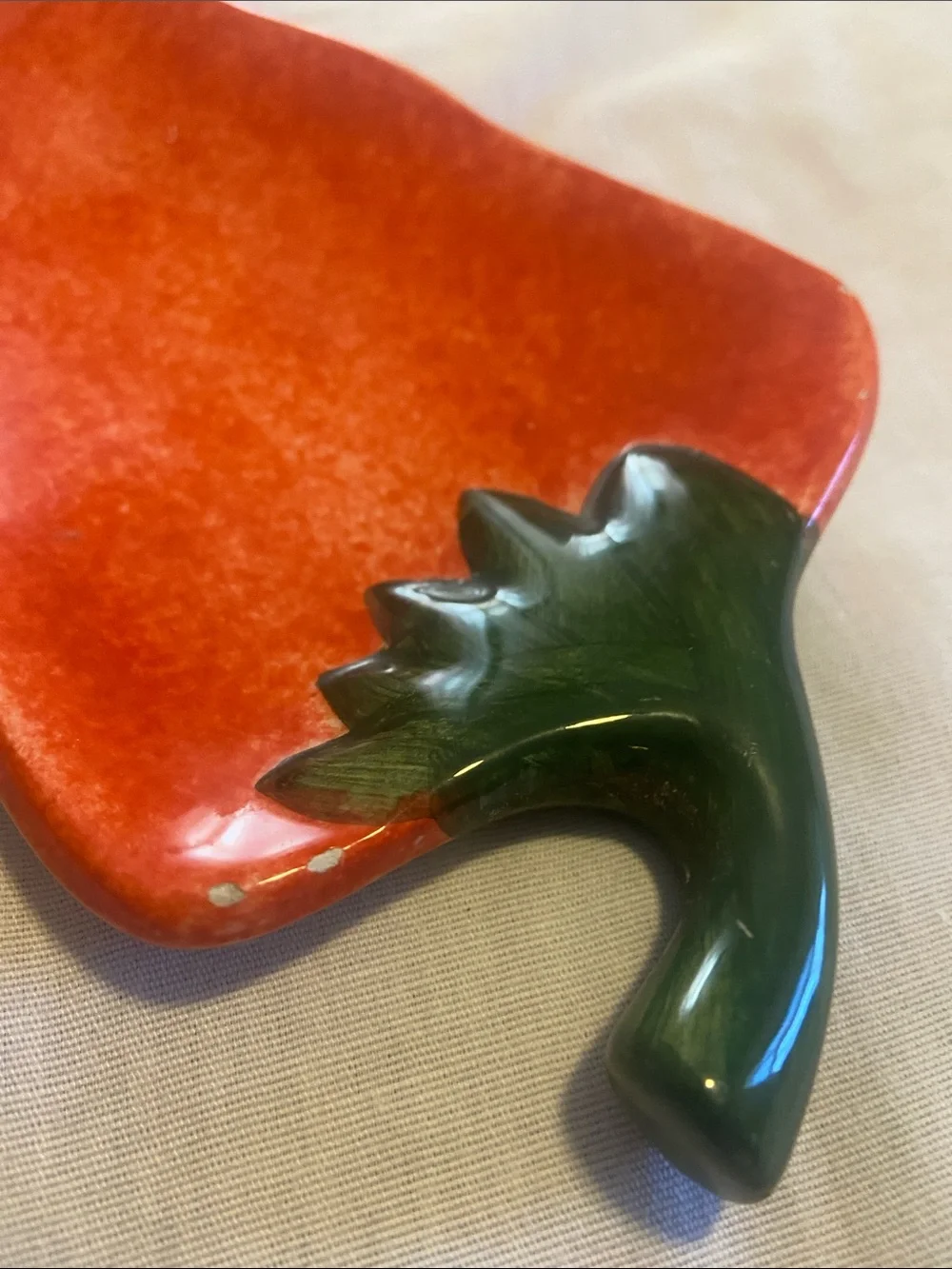 Hand-Painted Chili Pepper Ceramic Serving Dish Set - Red ClayArt 1996